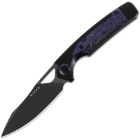 Kizer 3729A4 Ara Black Drop Point Linerlock Knife Black/Timascus Handles