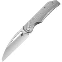 Bestech T2503C Taipan MagnaCut Sheepsfoot Framelock Knife Bead Blast Titanium Handles