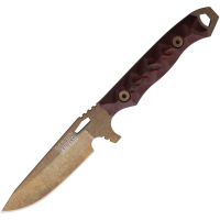 Dawson 16463 Outcast Arizona Copper Fixed Blade Knife Black/Red G10 Handles