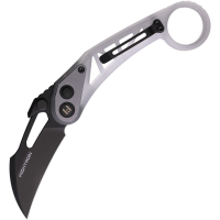 Hightron G02WHT Cyroclaw Button Lock Knife Clear Handles