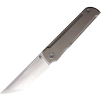 North Mountain Blade 2505DT Chop Classic Tanto Framelock Knife Edge Groove Titanium Handles