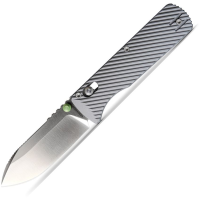 Vosteed A4104 Vombat Satin Crossbar Lock Knife Gray Aluminum Handles