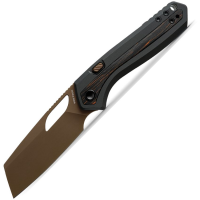 Vosteed A1802 Kroc Top Sheepsfoot Linerlock Knife Black/Topo G10 Handles