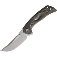 Reate 192 PL-7 Two-Tone Pivot Lock Knife Black/Green Micarta Handles