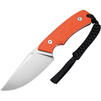 Civivi 24058B1 Gander Satin Clip Point Fixed Blade Knife Orange G10 Handles
