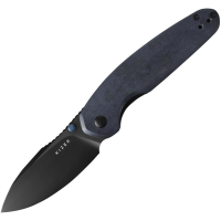 Kizer V3730A3 Meteora Black Drop Point Linerlock Knife Blue Handles