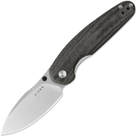 Kizer V3730A1 Meteora Satin Drop Point Linerlock Knife Black Micarta Handles