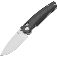 Tenable 2109V1 Raven Stonewash Drop Point Crossbar Lock Knife Black G10/Twill Carbon Fiber Handles