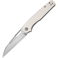 Civivi 24062B3 Natterjack Satin Wharncliffe Button Lock Knife Ivory G10 Handles