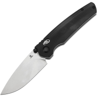 Tenable 2109V4 Raven Stonewash Drop Point Crossbar Lock Knife Black G10 Handles