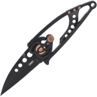 CRKT 5102NK Blackl Drop Point Snap-Lock Knife Black Handles