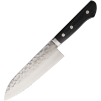 Kanetsune 943 Santoku Knife with Black Smooth Wood Handle