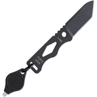 TOPS CHI01 Chico Fixed Black Traction Coating Blade Knife with Carbon Steel Construction