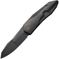 WE 220281 Solid Framelock Knife Black Stonewashed Handles