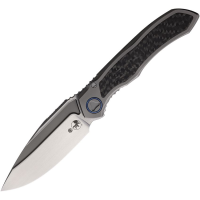 Microtech 190C4CFITI Anax Two-Tone Framelock Knife Bead Blast Titanium/Carbon Fiber Handles