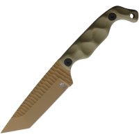 Stroup DAGODGFDECER Dark Earth Double Edge Carbon Steel Dagger Fixed Blade Knife OD Green G10 Handles