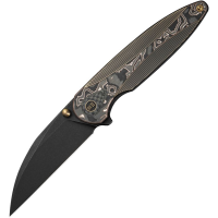 We 24021C3 Zenthra Nested Black Stonewash Wharncliffe Framelock Knife Bronze/Copper Foil Carbon Fiber Handles