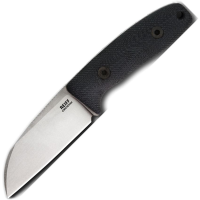 Reiff CS119BCMBLKA Circadian Stonewash MagnaCut Sheepsfoot Fixed Blade Knife Black Micarta Handles