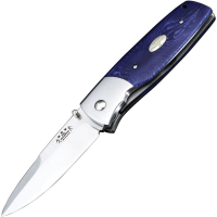 Fallkniven PXLBS PXL Satin Elmas Linerlock Knife Blue Snake Juma Handles