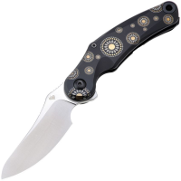 Diafire 105301 Grebe Satin Framelock Knife Black Titanium Handles