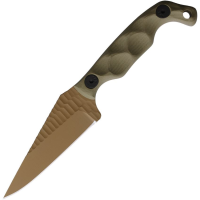 Stroup MINIODGFDECE Mini Dark Earth Double Edge Carbon Steel Dagger Fixed Blade Knife OD Green G10 Handles