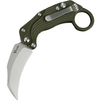 Reate 127 EXO-K Stonewashed Button Lock Knife Lime Handles