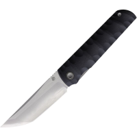 North Mountain Blade 2411BLK Kick Stop Chop Plus San Mia Tanto Button Lock Knife Black G10 Handles