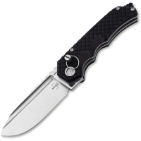 Boker Plus P01BO914 Hermod Stonewash D2 Carbon Steel Linerlock Knife Black G10 Handles