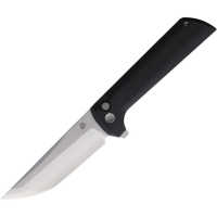 North Mountain Blade 2406B Chop 2 San Mia Tanto Button Lock Knife Black G10 Handles