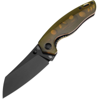 Kizer 4593C6 Towser K Linerlock Knife with Amber PEI Handles