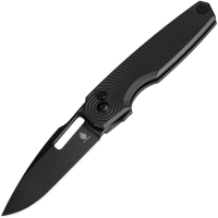 Kizer V3640C1 Dogfish Black Button Lock Knife Black Handles