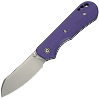 Civivi 240552 Crabby Stonewash Sheepsfoot Linerlock Knife Purple G10 Handles
