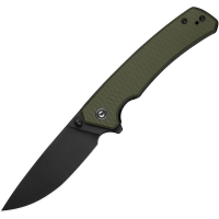 Civivi 240122 Merit Black Stonewash Drop Point Linerlock Knife OD Green Handles