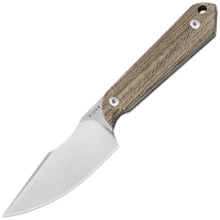 Kizer 1040S7 Harpoon Mini Stonewash Stainless Fixed Blade Knife natural Micarta Handles