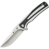 SenCut 240573 Regnator Satin Clip Point Linerlock Knife White/Black G10 Handles