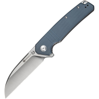 SenCut 240652 Awassi Satin Sheepsfoot Linerlock Knife Blue G10 Handles