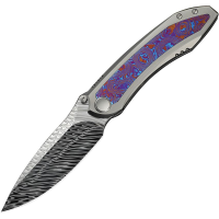 We 23092DS1 Winsome Nested Damascus Drop Point Framelock Knife Timascus Handles