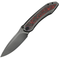 We 230924 Winsome Nested Gray Drop Point Framelock Knife Gray/Lava Flow carbon Fiber Handles