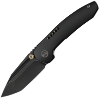 We 240431 Micro Trogon Black Stonewash Spear Point Framelock Knife Black Handles