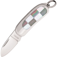 Moki 105 Small Folder Pocket Knife with Stainless Blade and Stainless Handle