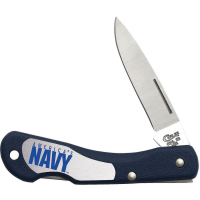 Case 17711 US Navy Smooth Navy Blue Folding Pocket Knife with Navy Blue Synthetic Handle