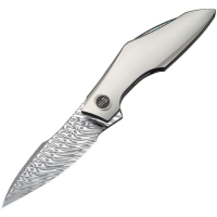 We 24084DS1 Krait Snake Nested Black Recurve Linerlock Knife Gray Titanium Handles