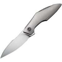 We 240842 Krait Snake Nested Satin M390 Recurve Linerlock Knife Gray Titanium Handles