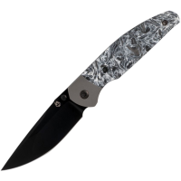 Jack Wolf 54321 Tango Black S90V Framelock Knife Polar Carbon Fiber Handles