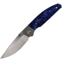 Jack Wolf 54322 Tango Satin S90V Knife Crystal Lake Carbon Fiber Handles