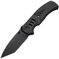 We 240941 Zentron Blackwash M390 Tanto Button Lock Knife Black Titanium Handles