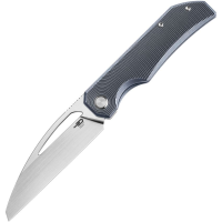 Bestech T2503D Taipan Satin MagnaCut Framelock Knife Black/Blue Handles