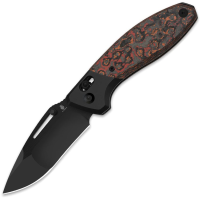 Kizer 3695A3 Bulli Black DLC S45VN Drop Point Clutch Lock Knife Mars Valley Fat Carbon Fiber Handles
