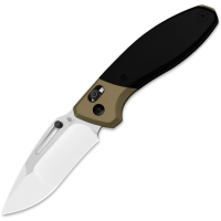 Kizer 3695A4 Bulli Black S45VN Drop Point Clutch Lock Knife Black/Bronze Titanium Handles