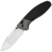 Kizer 3695A2 Staffi Black S45VN Clutch Lock Knife Black/Gray Titanium Handles